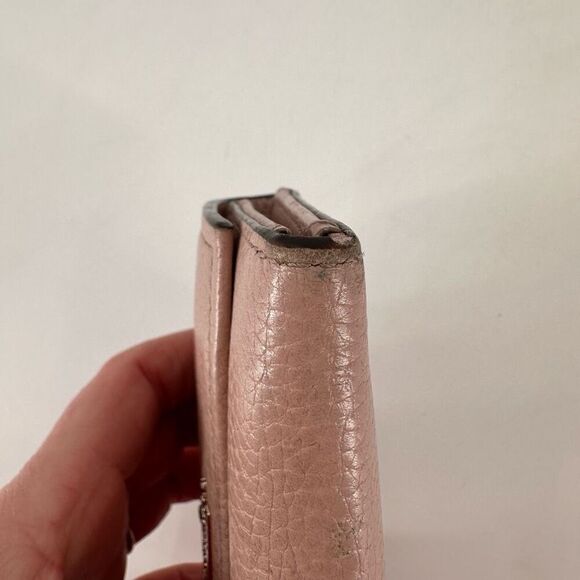 Kate Spade Blush Pink Neutral Leather Tri-Fold Wallet - Picture 10 of 13